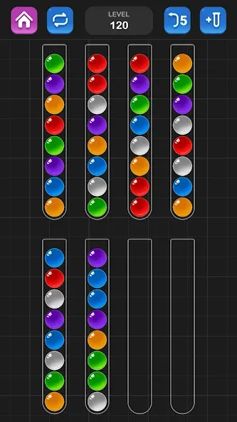 Ball Sort Puzzle - Color Game [MOD: без рекламы и все уровни открыты] Screenshot 2