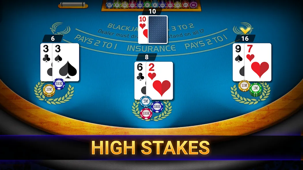 Blackjack 21: online casino [MOD: безлимитные фишки и разблокированы столы] Screenshot 2