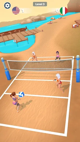 Beach Volleyball Game [MOD: безлимитные монеты и все уровни] Screenshot 2