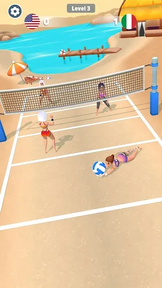 Beach Volleyball Game [MOD: безлимитные монеты и все уровни] Screenshot 3