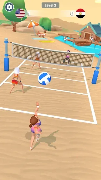 Beach Volleyball Game [MOD: безлимитные монеты и все уровни] Screenshot 4