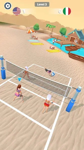 Beach Volleyball Game [MOD: безлимитные монеты и все уровни] Screenshot 5