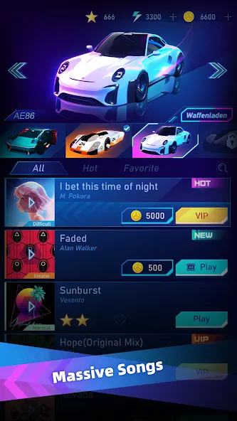 Music Racing GT: EDM &amp; Cars [MOD: много денег и все машины] Screenshot 2