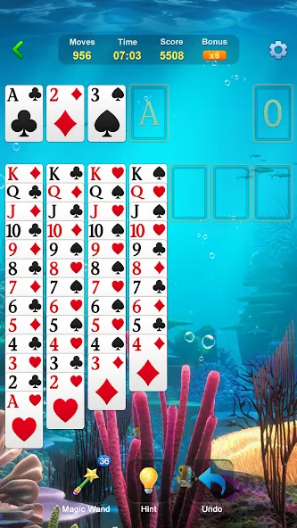 Solitaire - Classic Card Games [MOD: без рекламы и безлимитные подсказки] Screenshot 2
