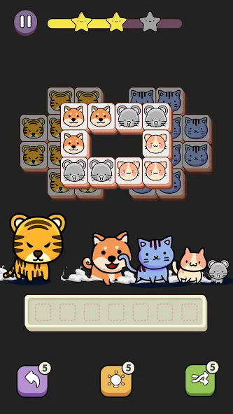 Match 3 Animal - Zen Puzzle [MOD: безлимитные подсказки и отмены хода] Screenshot 2