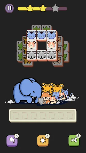 Match 3 Animal - Zen Puzzle [MOD: безлимитные подсказки и отмены хода] Screenshot 4