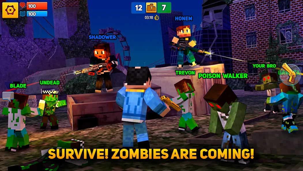 Block City Wars: Pixel Shooter [MOD: безлимитные деньги и оружие] Screenshot 4