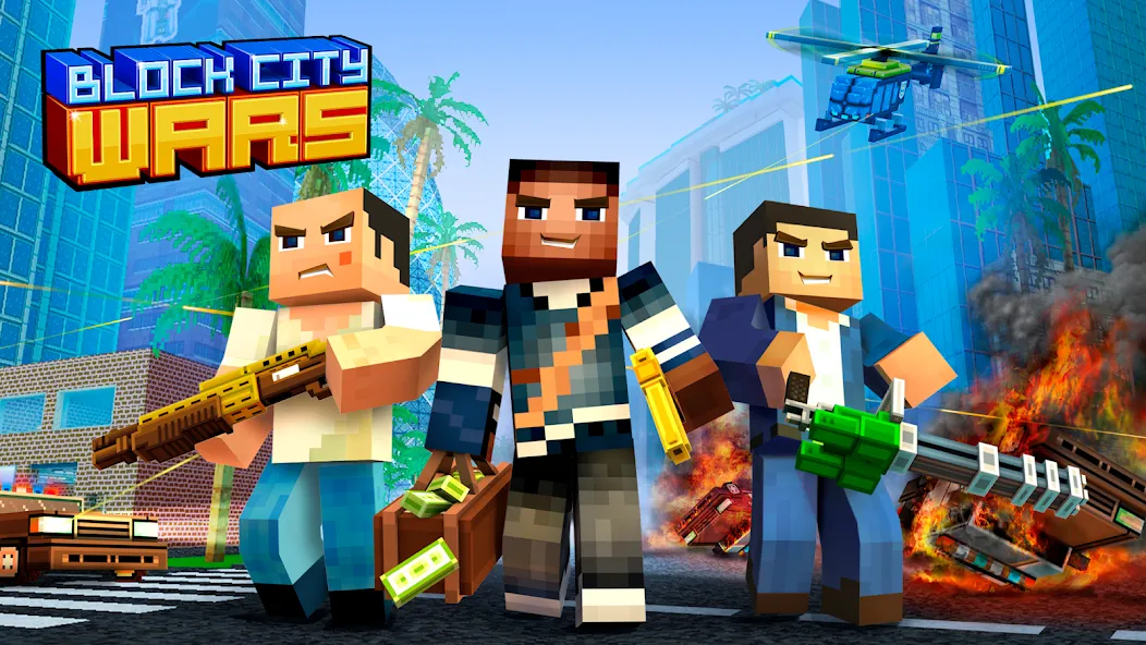 Block City Wars: Pixel Shooter [MOD: безлимитные деньги и оружие] Screenshot 5