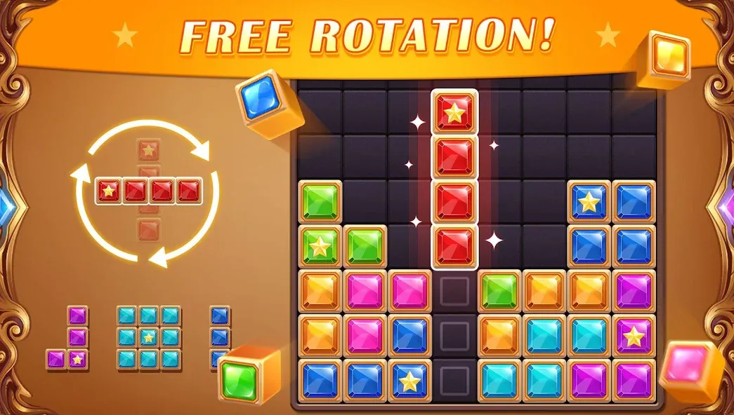 Block Puzzle: Diamond Star [MOD: безлимитные алмазы и все блоки открыты] Screenshot 2