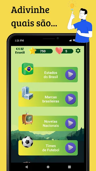 Quiz Brasil [MOD: безлимитные подсказки и правильные ответы] Screenshot 2