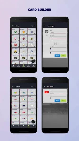 UT Card Builder 24 [MOD: безлимитные монеты и наборы] Screenshot 5