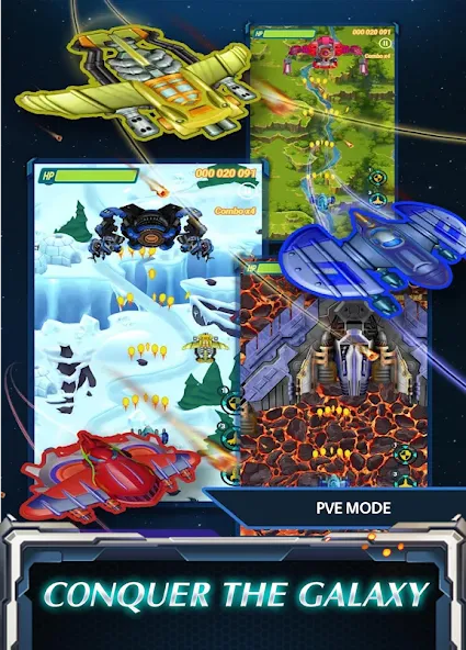 Skyforce Invaders [MOD: безлимитные деньги и мощное оружие] Screenshot 1