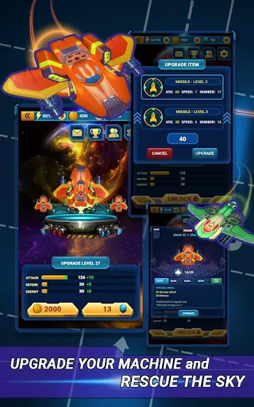 Skyforce Invaders [MOD: безлимитные деньги и мощное оружие] Screenshot 2
