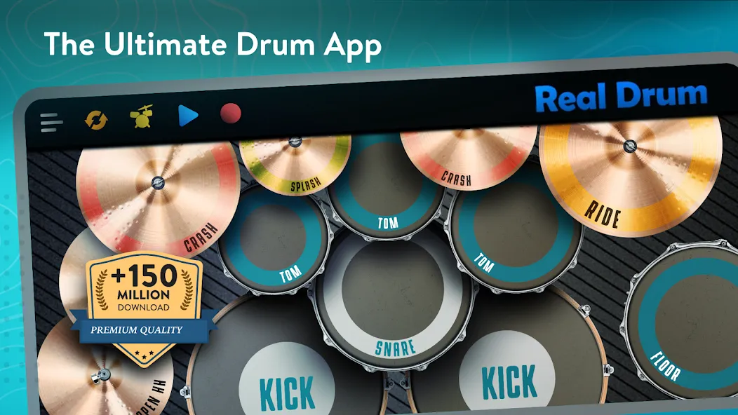Real Drum: electronic drums [MOD: все треки открыты без рекламы] Screenshot 1