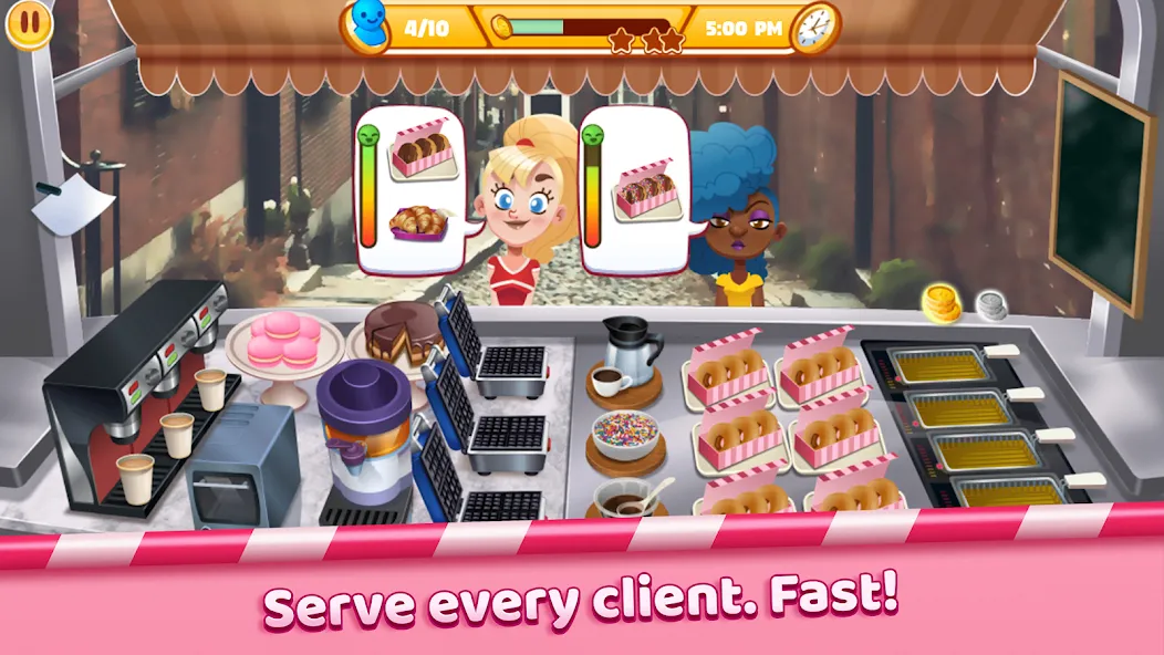 Boston Donut Truck: Food Game [MOD: безлимитные деньги и ресурсы] Screenshot 2