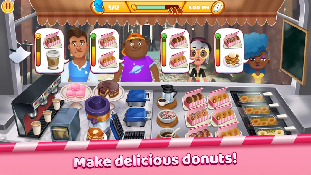 Boston Donut Truck: Food Game [MOD: безлимитные деньги и ресурсы] Screenshot 5