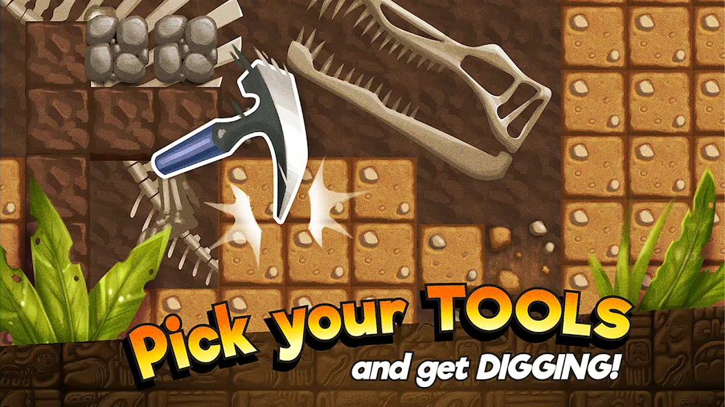 Dino Quest: Dig Dinosaur Game [MOD: безлимитные деньги и подсказки] Screenshot 2