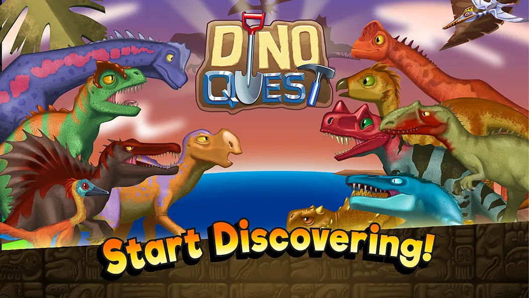 Dino Quest: Dig Dinosaur Game [MOD: безлимитные деньги и подсказки] Screenshot 5