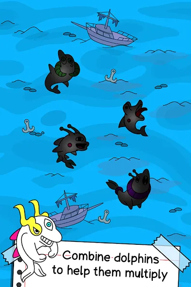 Dolphin Evolution: Idle Mutant [MOD: безлимитные деньги и ресурсы] Screenshot 3