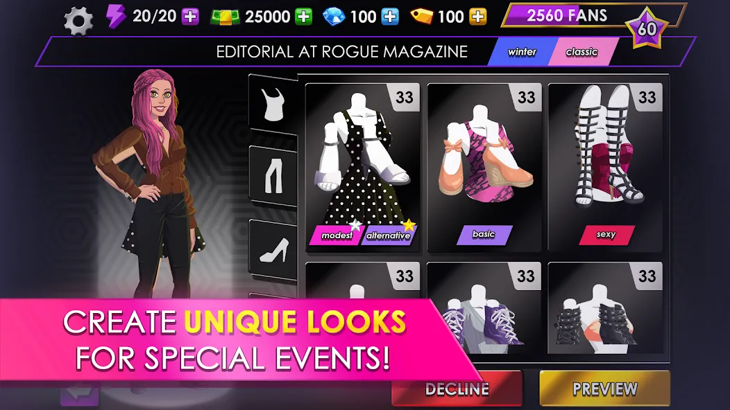 Fashion Fever: Dress Up Game [MOD: безлимитные деньги и наряды] Screenshot 2