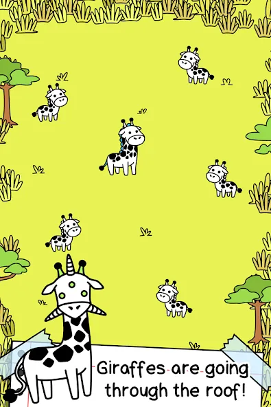 Giraffe Evolution: Idle Game [MOD: безлимитные деньги и алмазы] Screenshot 2