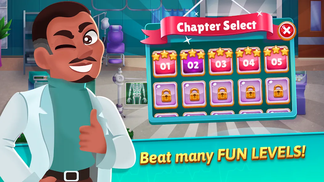 Medicine Dash: Hospital Game [MOD: безлимитные деньги и открыты все уровни] Screenshot 4