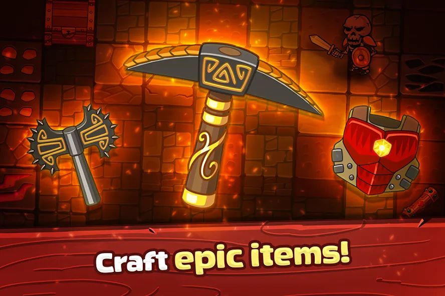 Mine Quest: Battle Dungeon RPG [MOD: безлимитные ресурсы и усиленные герои] Screenshot 2