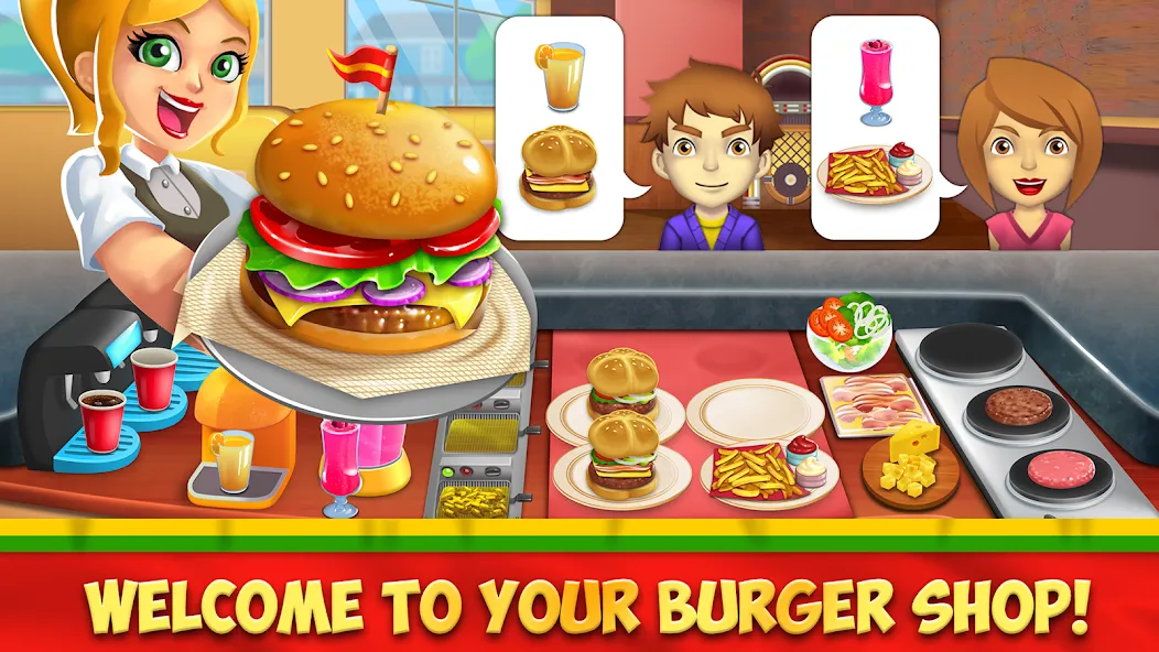My Burger Shop 2: Food Game [MOD: безлимитные деньги и продукты бесплатно] Screenshot 1