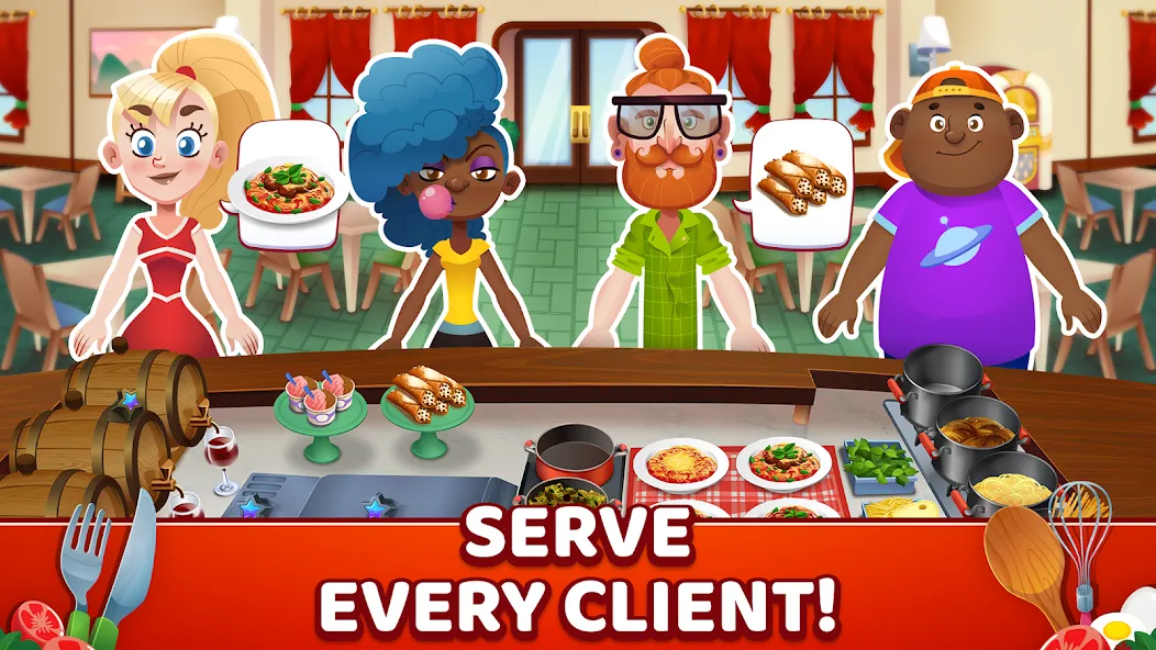 My Pasta Shop: Cooking Game [MOD: безлимитные монеты и открыты все рецепты] Screenshot 2