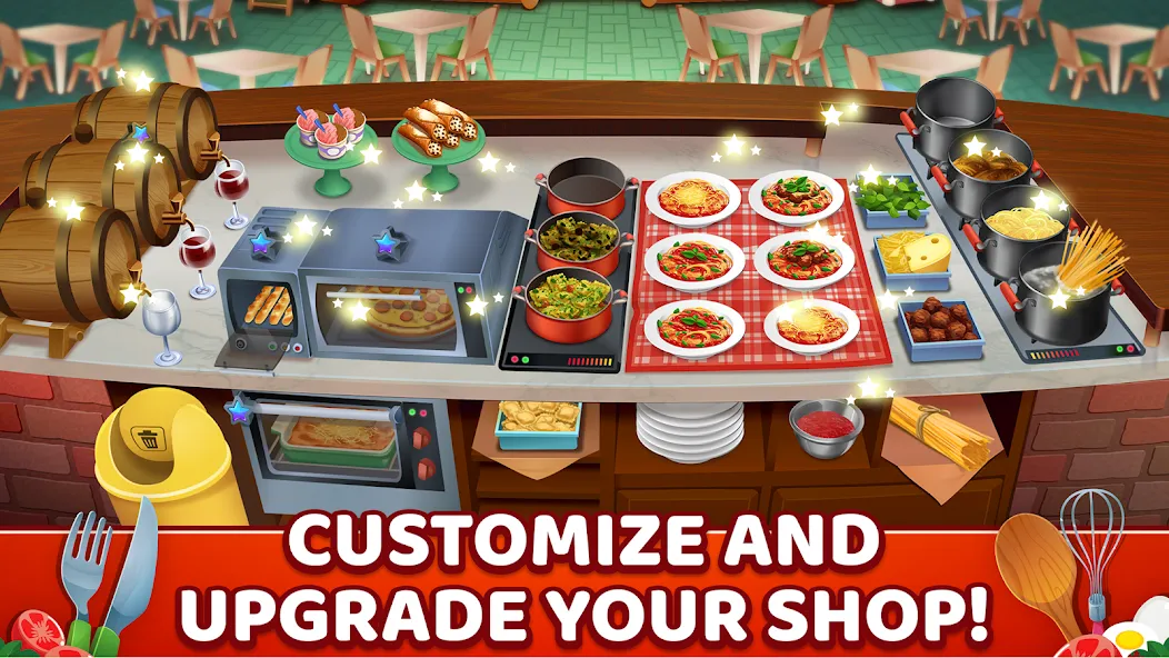 My Pasta Shop: Cooking Game [MOD: безлимитные монеты и открыты все рецепты] Screenshot 4