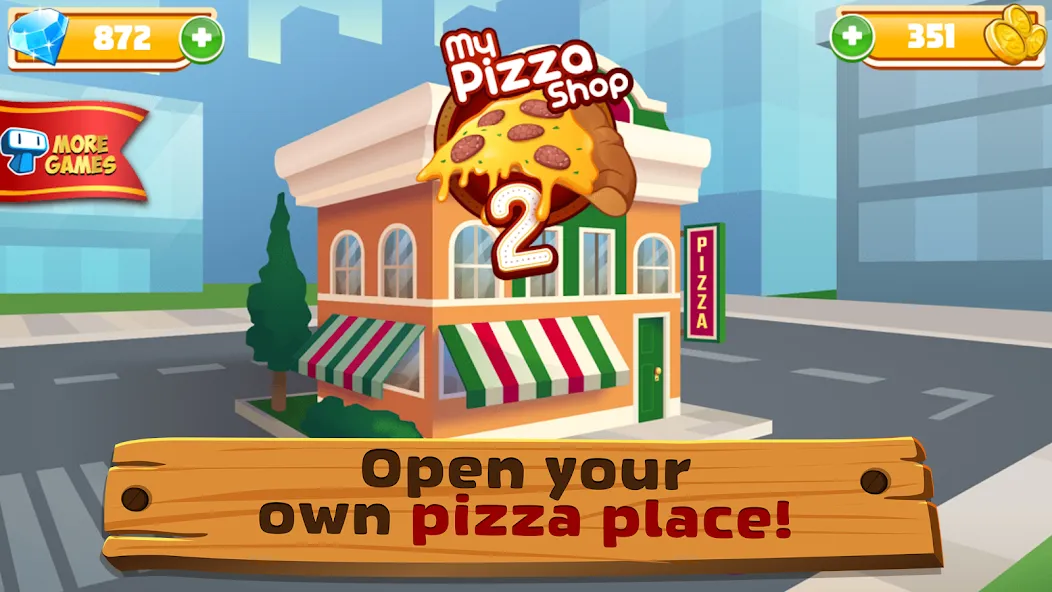 My Pizza Shop 2: Food Games [MOD: безлимитные деньги и ресурсы] Screenshot 1