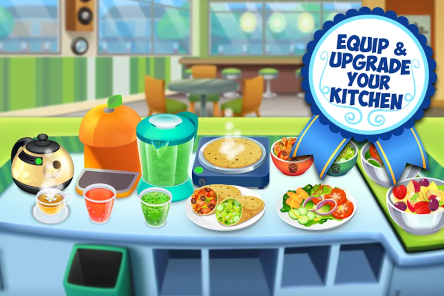 My Salad Bar: Veggie Food Game [MOD: безлимитные монеты и все рецепты] Screenshot 4