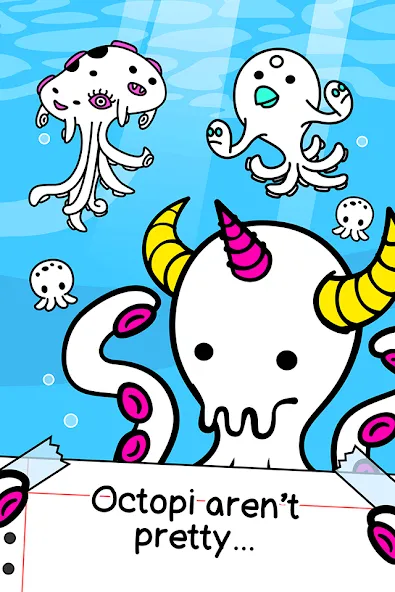 Octopus Evolution: Idle Game [MOD: безлимитные деньги и алмазы] Screenshot 1