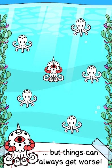 Octopus Evolution: Idle Game [MOD: безлимитные деньги и алмазы] Screenshot 2