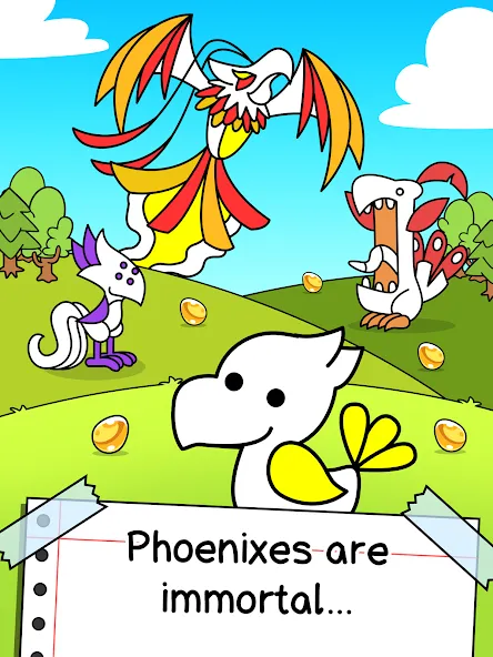 Phoenix Evolution: Idle Merge [MOD: безлимитные ресурсы и ускоренная прокачка] Screenshot 5
