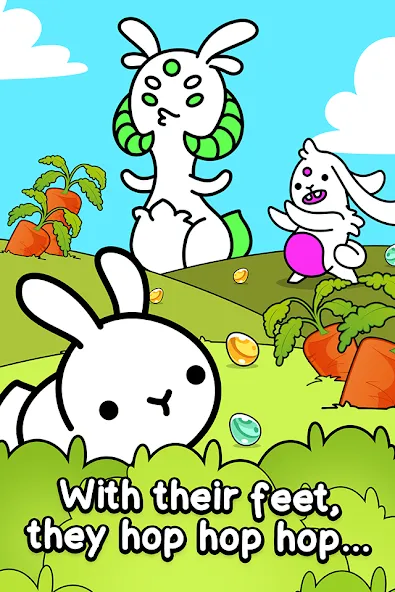 Rabbit Evolution: Merge Bunny [MOD: безлимитные монеты и усиленные кролики] Screenshot 1