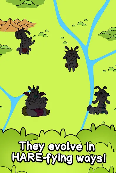 Rabbit Evolution: Merge Bunny [MOD: безлимитные монеты и усиленные кролики] Screenshot 3