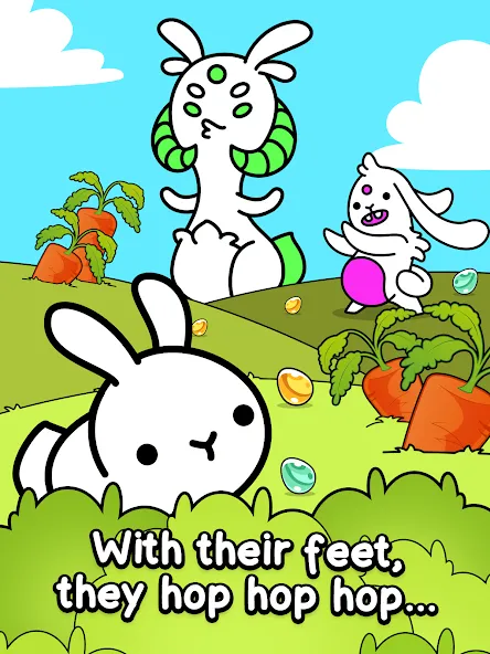Rabbit Evolution: Merge Bunny [MOD: безлимитные монеты и усиленные кролики] Screenshot 5