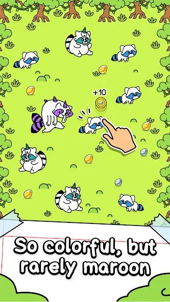 Raccoon Evolution: Idle Mutant [MOD: много денег и алмазов] Screenshot 2