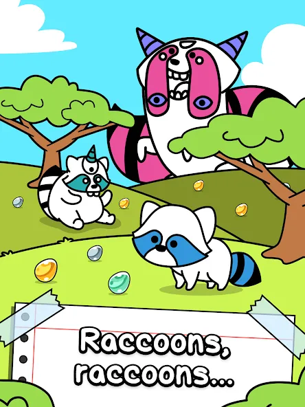 Raccoon Evolution: Idle Mutant [MOD: много денег и алмазов] Screenshot 5