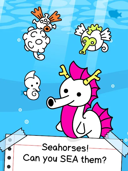 Seahorse Evolution: Sea Mutant [MOD: безлимитные деньги и ресурсы] Screenshot 5