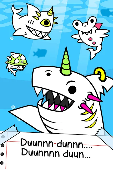 Shark Evolution: Idle Game [MOD: безлимитные монеты и быстрая эволюция] Screenshot 1