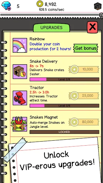 Snake Evolution: Idle Merge IO [MOD: безлимитные деньги и усиленные змеи] Screenshot 4