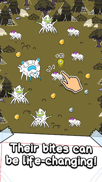 Spider Evolution: Idle Game [MOD: безлимитные деньги и ресурсы] Screenshot 2