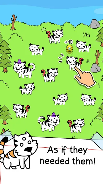 Tiger Evolution Idle Wild Cats [MOD: безлимитные деньги и алмазы] Screenshot 2