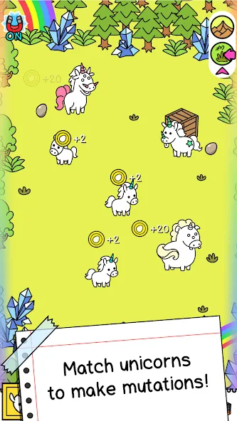 Unicorn Evolution: Idle Catch [MOD: безлимитные монеты и быстрая эволюция] Screenshot 2