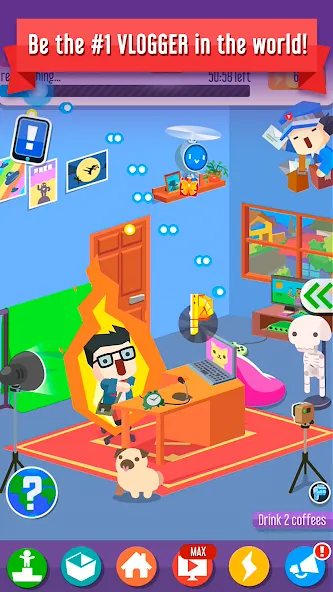 Vlogger Go Viral: Tuber Life [MOD: безлимитные деньги и подписчики] Screenshot 4
