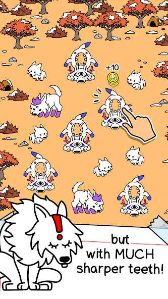 Wolf Evolution: Merge Wild Dog [MOD: безлимитные монеты и ускоренное слияние] Screenshot 2