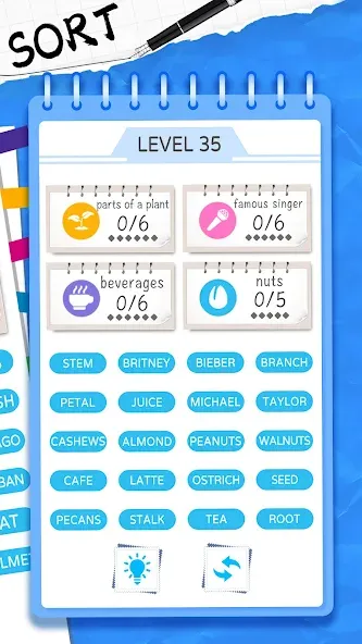 Word Sort: Association Connect [MOD: без рекламы и все уровни открыты] Screenshot 2