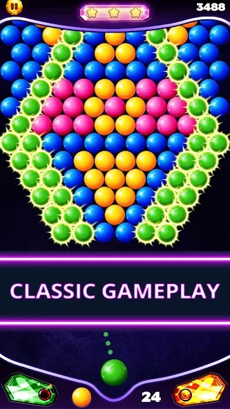 Bubble Shooter Classic [MOD: без рекламы и бесконечные жизни] Screenshot 2